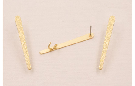 Perno Lámina satinada 40*3mm Oro Mate