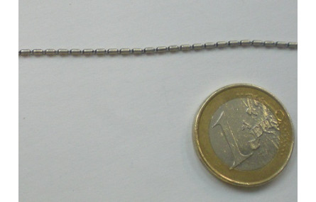 Cadena torpedos 2*1mm Plata Vieja