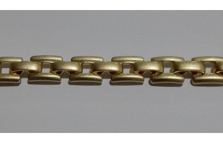 Cadena eslabones planos 4mm ancho Oro Mate