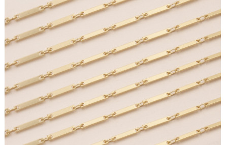 Cadena Listones de 10*2mm Dorado Mate