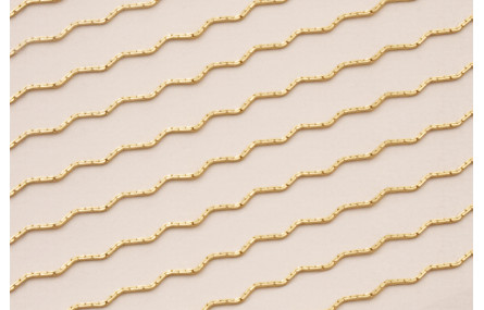 Cadena Zig-Zag 1mm Dorado Mate