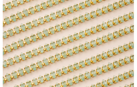 Cadena strass Cristal Verde Vidrio de 3*6mm 