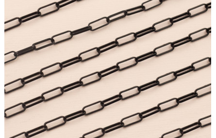 Cadena Eslabón 7*3mm Esmalte Negro