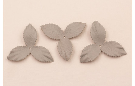 Flor pétalos relieve 45mm diam. Gris Pálido