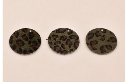 Disco Piel tintada 29mm Leopardo Gris