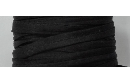 Cinta de seda Natural cosida 5-7mm Negra