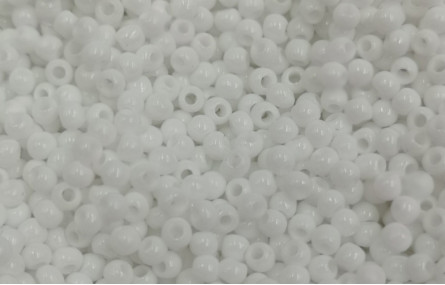 10 gramos de Abalorio cristal Blanco Mate