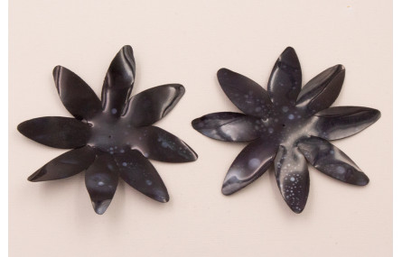 Flor de 90mm Negro Borroso