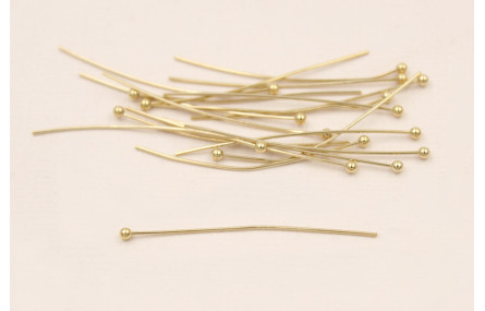 Alfiler 7*40mm cabeza de 1,8mm Baño Oro 18K-3 micr