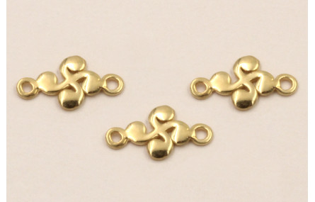 Lauburu 15mm Plata 925 baño Oro 18K 3 Micras