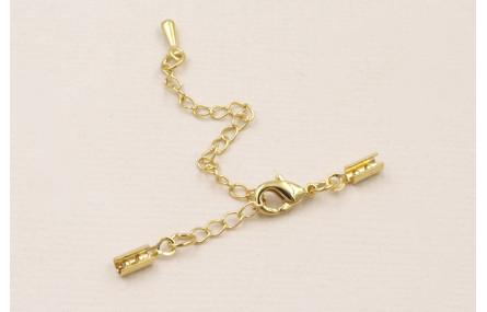 Cierre Completo 70mm cadena Baño Oro 3M 18K