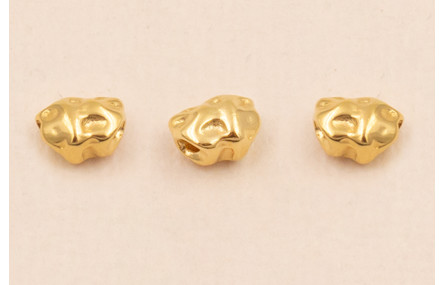 Pieza Irregular 6*5*4mm  Baño Oro 18K 3Micras