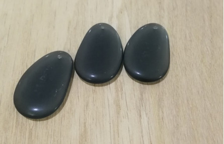 Lámina Irregular cristal africado 30*20mm Gris