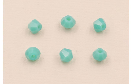Bicono Facetado de 4mm Color Turquesa