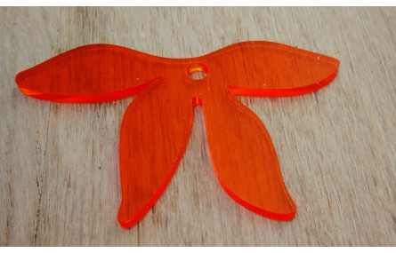 Metacrilato: Pétalos Naranja 75*45mm