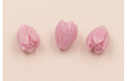 Flor Resina de Coral 12*6mm Color Lila