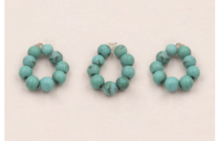 aro de 9 Piedras Turquesas de 2mm