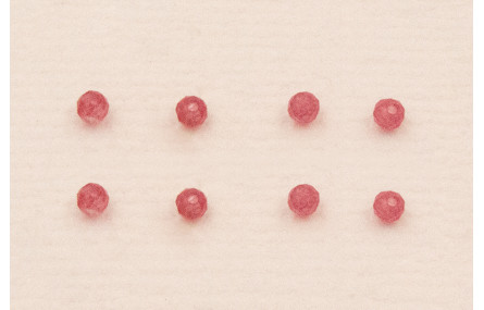 Cubo Facetado de 2,5mm Cuarzo Frambuesa