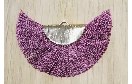 Pendiente abanico 45*25mm Morado