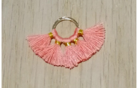 Aro 10mm Multipompón Rosa Coral