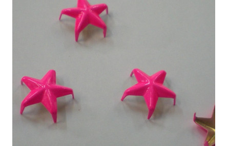 Tachuela estrella 16mm Fuxia fluor