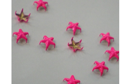 Tachuela estrella 10mm Fuxia fluor