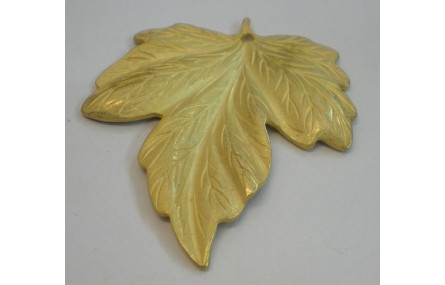 Cuenta Hoja Grande 60*50mm Oro Mate