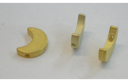 Cuenta Luna 12*8mm Oro Mate