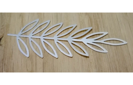 Hoja lámina plata 66*24mm Plata Mate