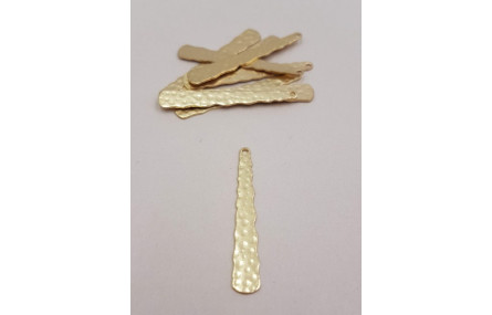 Colgante Lámina martilleada 34*6mm Oro Mate