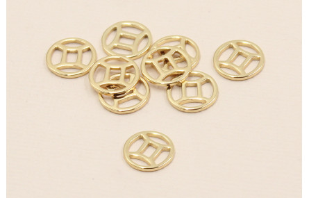 Disco 10mm signo Zodiaco Geminis Oro