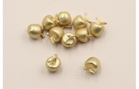Cuenta Manzana 7*7*9mm Dorado Mate