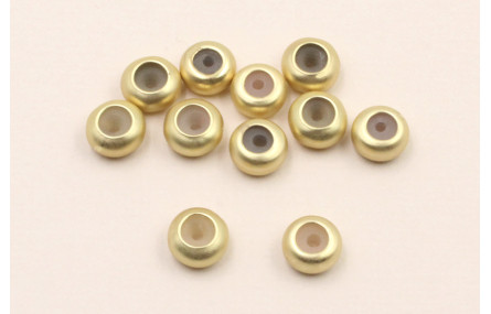 Disco 6mm Oro diam con silicona, agujero de 1mm 