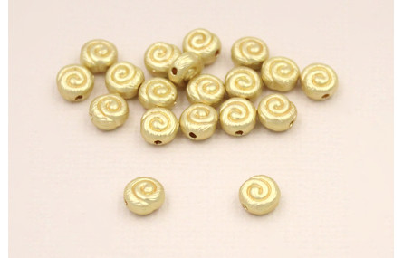 Cuenta Caracolillo de 5*3mm Dorado Mate