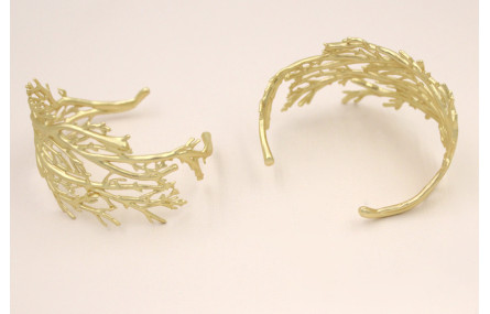 Brazalete de Coral 30mm Dorado Mate