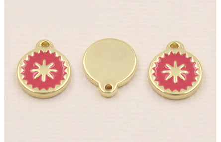 Colgante Stainless Steel 10mm estrella Rosa