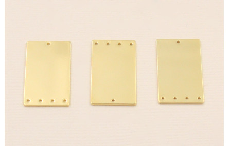 Pieza Rectangulo de 25*15mm Dorado