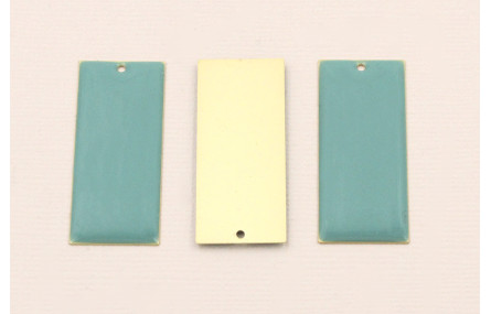 Cuenta Rectangulo 38*15 D.Mate Esmalte Azul piedra