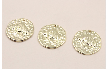 Medalla 16mm latón Dorado Horóscopo ARIES