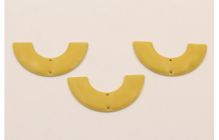 Pieza Medio Aro de 32mm diametro Esmalte Amarillo