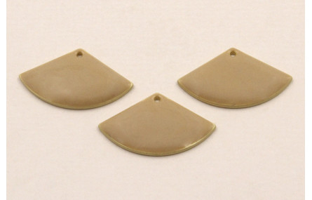 Pieza Abanico de 20*12mm esmalte Beige