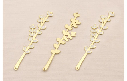 Pieza Rama Algodón Oro Mate 60*12 Esmalte Blanco