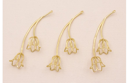 Colgante Tulipanes 50mm Dorado Mate