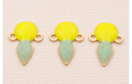 Colgante 15*10 Fosforito, color piedra Dorado Mate