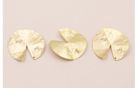 Colgante Nenufar 30mm anilla trasera Oro Mate