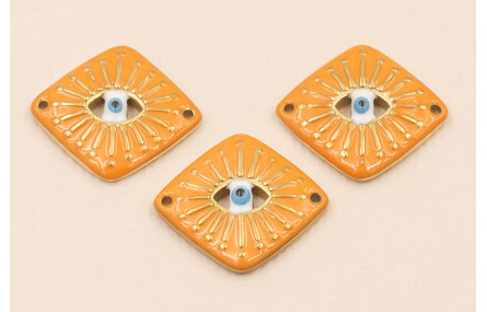 Rombo Acero Inox ojo Turco 18*16mm Naranja