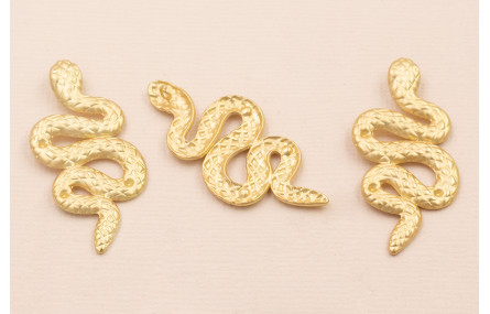 Colgante serpiente 40*20mm Oro Mate