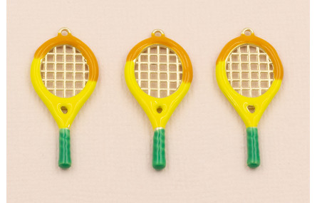 Raqueta 30*14mm Lima, verde y Oro Mate