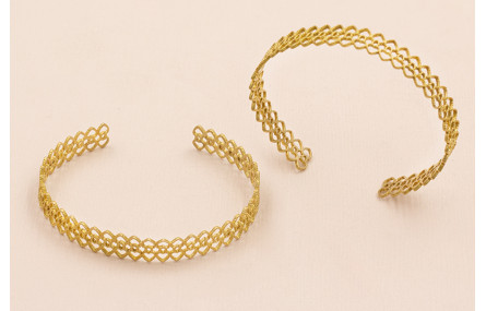 Pulsera  labrada maleable latón 145mm