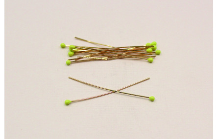 Alfiler cabeza esmaltada 2mm*40mm verde pistacho